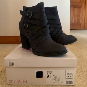 Not Rated Black Ankle Booties